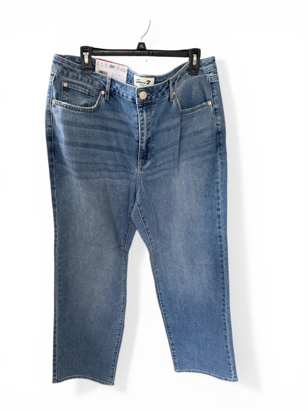 Seven7 Women's Ankle Straight Leg Jeans - Blue